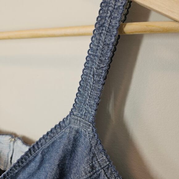 Faded Glory 90s Y2K Vintage Denim Lace up Sleeveless Summer Mini‎ Dress Size 12 - Picture 5 of 11